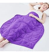 Weighted Lap Blanket 7 lbs for Adults, Luxury Soft Small Weighted Blanket, Compact Portable Weigh...