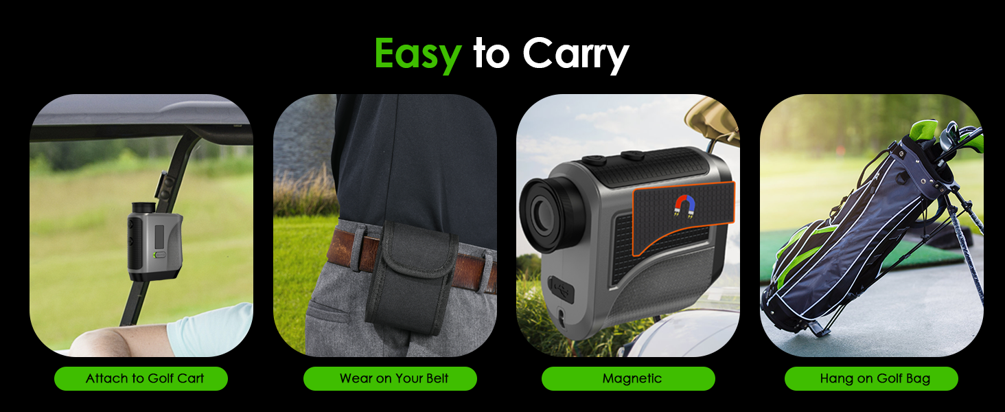 Easy to Carry Attach to Golf Cart Wear on Your Belt Magnetic Hang on Golf Bag