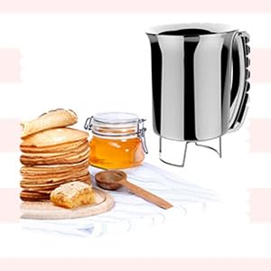 Pan cake mix dispenser, pancake dispenser stainless steel, batter pourer.