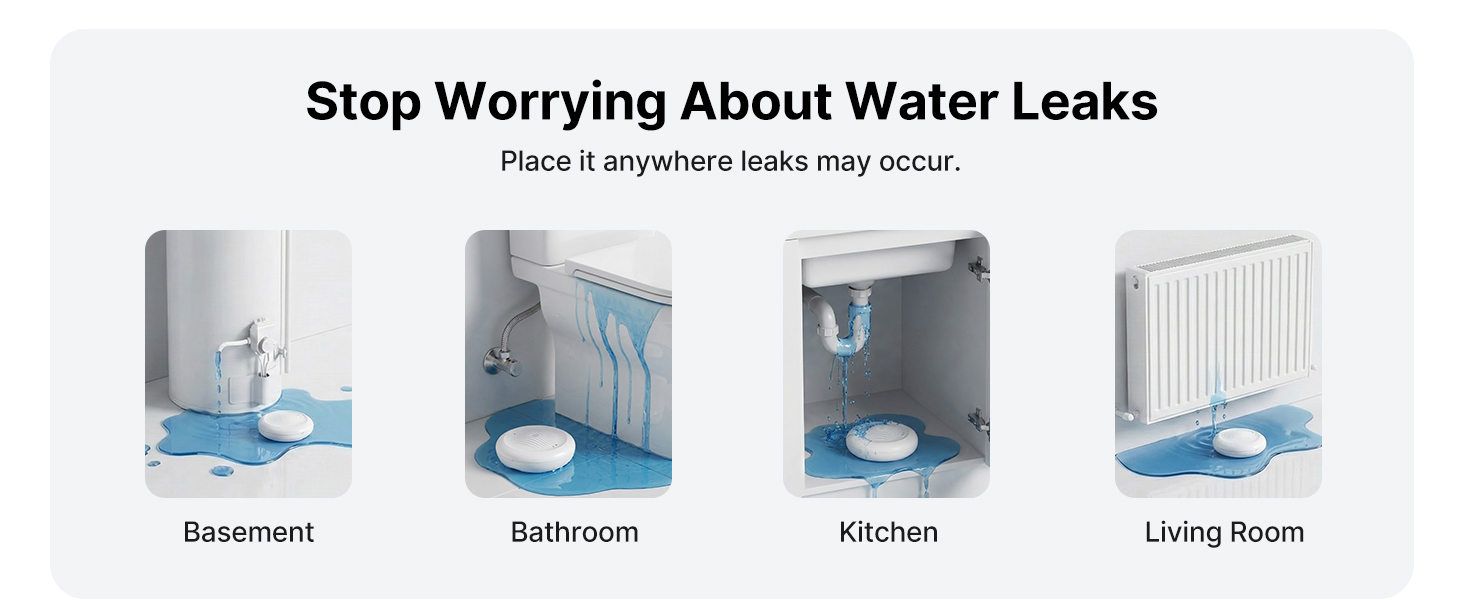 Water leak detectors for home, water sensor alarm leak detector, water alarm leak detector