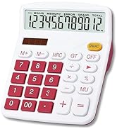 Meichoon Desktop Calculator Solar Battery Dual Power 12 Digit Large LCD Display Financial Dedicat...