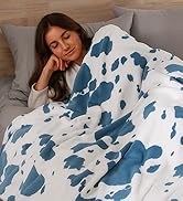 Cozy Bliss Cow Print Fuzzy Throw Blanket for Couch - Thick Soft Warm Non Shedding Fleece Blankets...