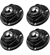Tmyjfjingxi 4 Pack Black Small Self Adhesive Caster Wheels 1 Inch for Furniture Kitchen Appliance...