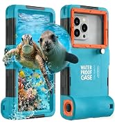 Upgrade Underwater Phone Case for Snorkeling, [50ft/15M] Deep Diving Waterproof Phone Case for iP...
