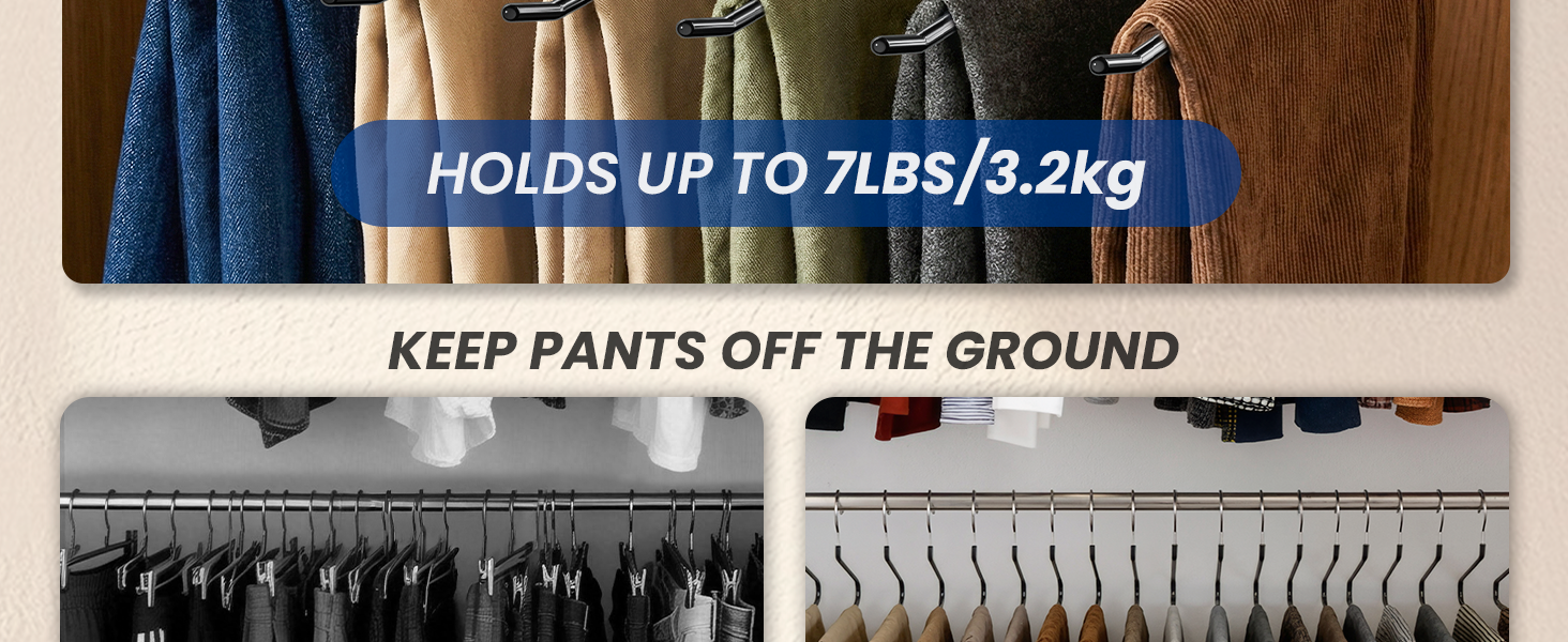 Open Ended for Closet Space Saving Trousers Slacks for Mens &amp;amp; Women Blanket Heavy Duty Sleek Design