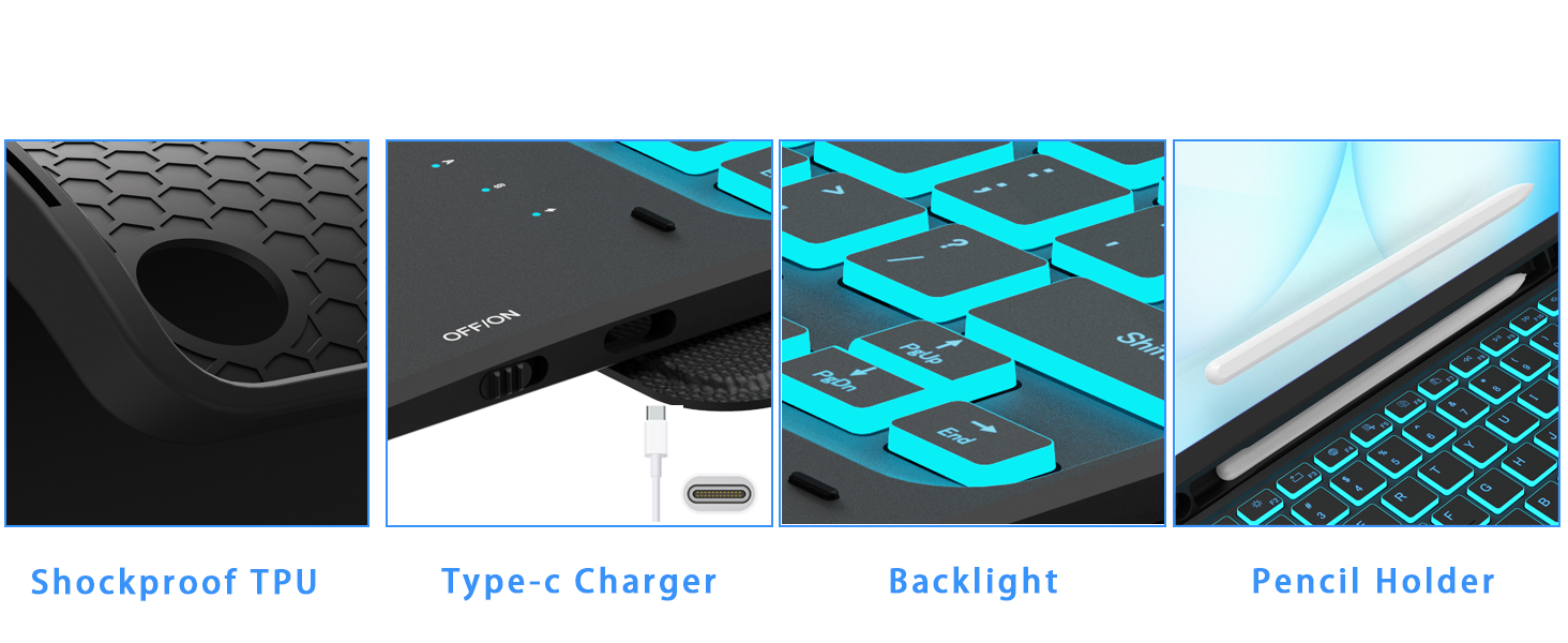 galaxy tab a9+ plus case with keyboard