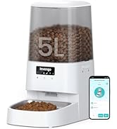 Invengo MeowServe S20 Automatic Cat Feeder – 5L Timed Food Dispenser with APP Control, SUS 304 + ...