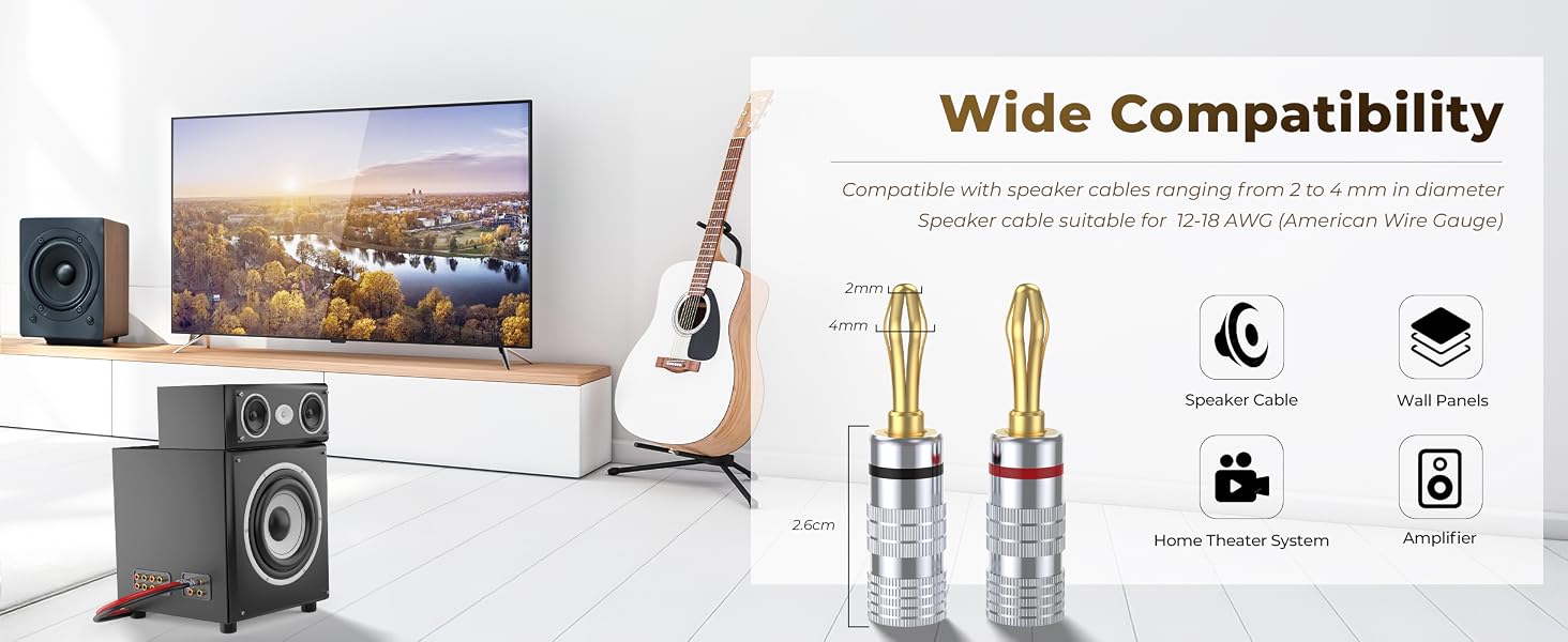 speaker banana plugs