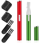 Chumia 2 Pcs Electric Eyebrow Trimmer Women Precision Face Razors Mini Shaver with Comb Christmas...