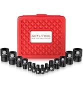 GETLITOOL 14Pcs E-Torx Socket Set with Organizer Case, CR-V Steel E Torx Bit Socket E4-E24, Star ...