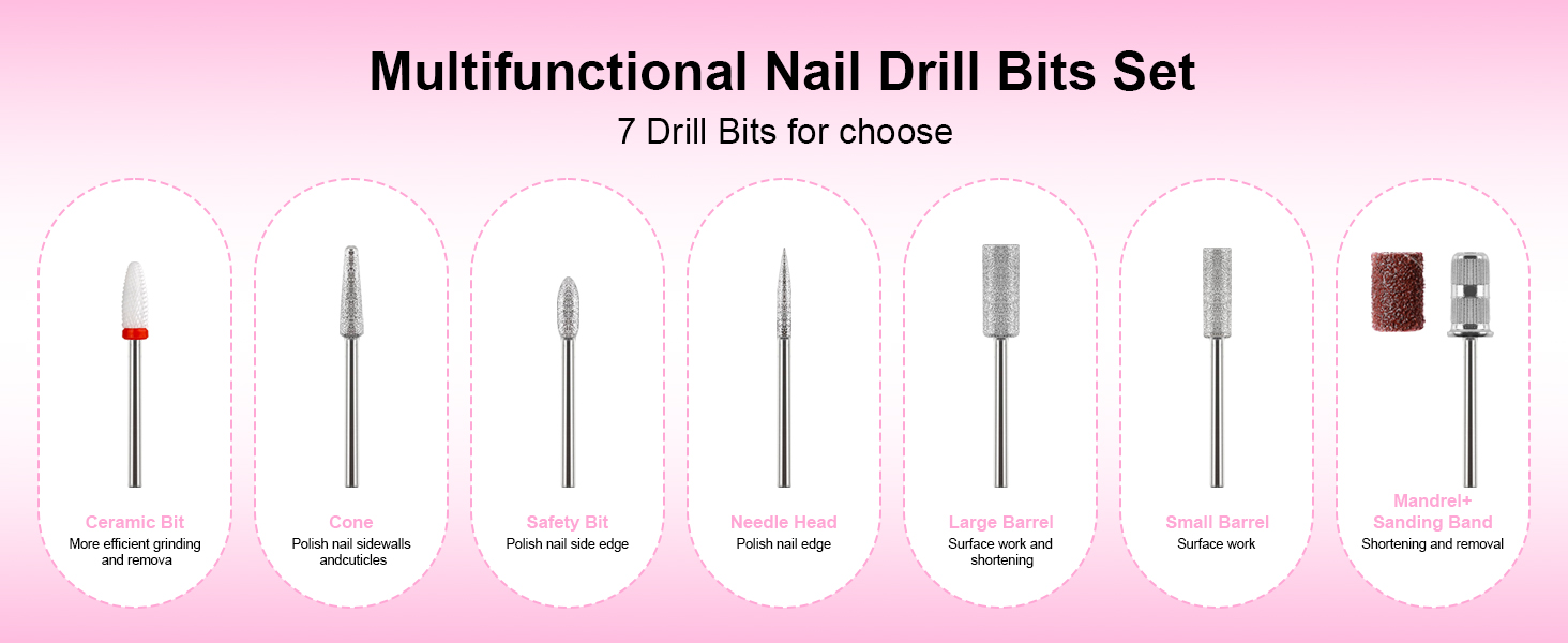Nail Dril Bits Set.