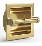 POKIM Recessed Toilet Paper Holder in Wall Mounted with Rear Mounting Bracket Stainless Steel Hea...