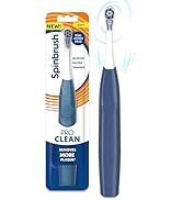 Spinbrush New PRO Clean Battery Powered Electric Toothbrush for Adults, Soft Bristles, Blue, 1 Count