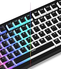 Womier Pudding Keycaps, PBT Shine Through Keycaps 165 Keys Set Custom Key caps Set OEM Profile, Univ...