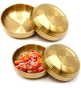 MDEOOSKY 4PCS Large Stainless Steel Sauce Dish 4.72inch Appetizer Plates Double-Deck Plates 304 S...