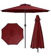 Toolsempire 8.5 FT Patio Umbrella Outdoor Table Umbrella, Market Umbrella with Crank Handle, 8 St...