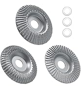 Upgraded 3pcs Wood Carving Disc Set with 3pcs 5/8" Arbor for 4" Or 4 1/2" Angle Grinder, Wood Sha...