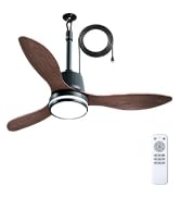 Amico 42 Inch Outdoor Ceiling Fans with Lights for Patios, IP65 Waterproof Gazebo Fan Remote Cont...