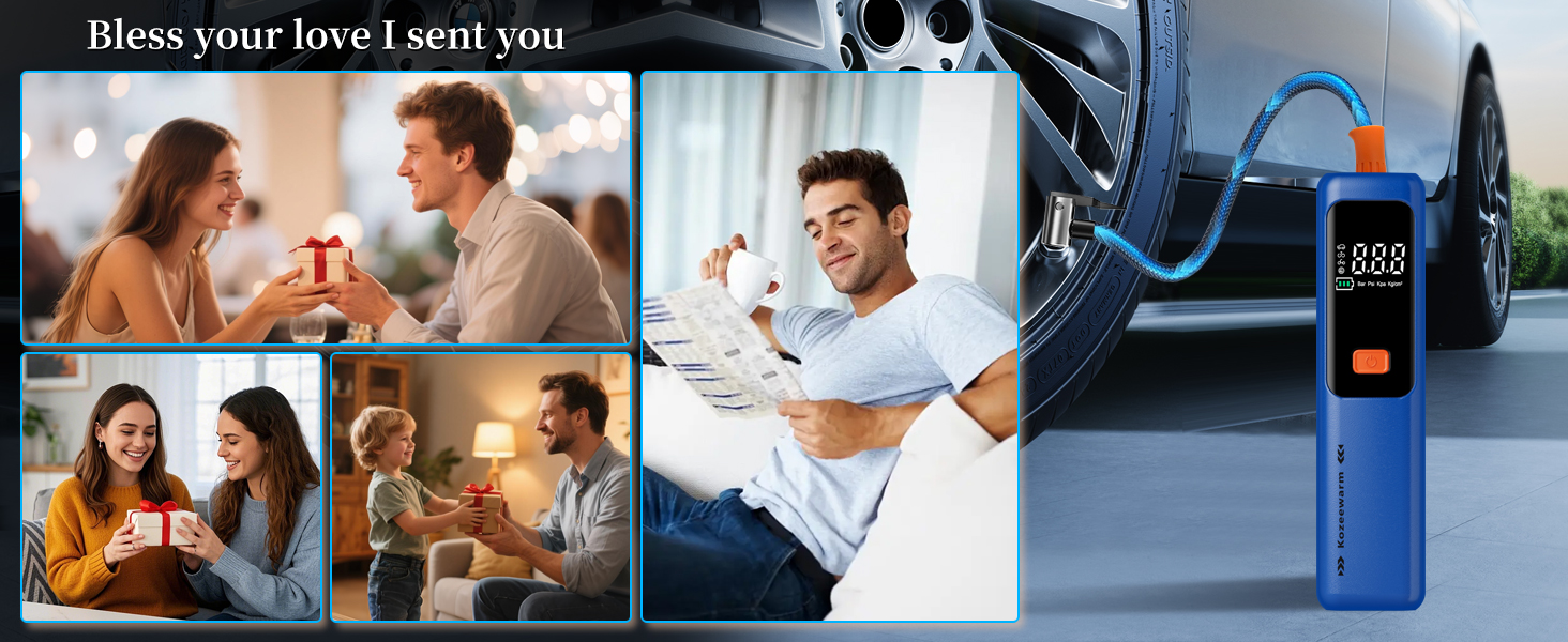 Cordless Tire Inflator Portable Air Compressor