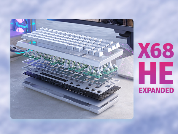 ATTACK SHARK X68HE Magnetic Mechanical Gaming Keyboard Top Mounted