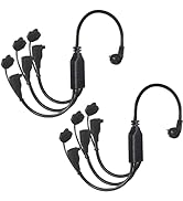 [2PACK] 1.5FT 1 to 3 Way Power Extension Cord Splitter - 18INCH 3-Outlet Power Splitter, 1 to 3 P...