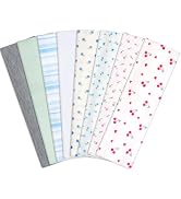 obeoby Floral Stripe Headbands for Daily Outfit Gatherings, Cherry Hairbands for Teen Girls Non S...
