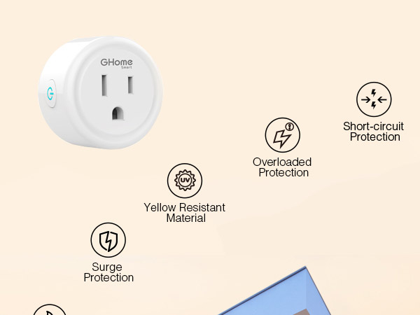 [Upgraded Version] GHome Smart Mini Plug Compatible with Alexa &amp; Google Home