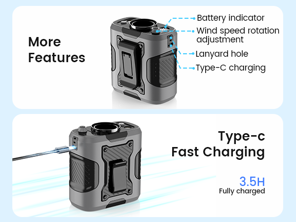 portable waist clip fan clip on fan for shirt