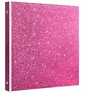 EYROZILL 3 Ring Binder 1 Inch Pink Binders Fashion View Binder with 2 Pockets for Office Supplies...