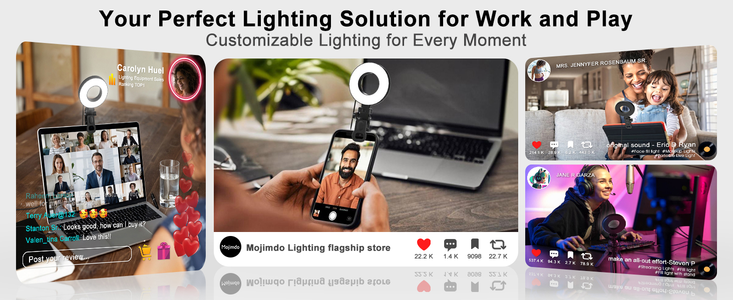 make up ring light clip on