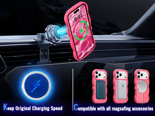 Cute Clear Case for iPhone 13/14/15, Wavy Ribbon Bow Case Pretty Aesthetic Case Cute Curly Case