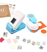 Stamp Punch, 1X0.8inch Stamp Puncher &amp;1Inch Circle Hole PunchStamps Shaped Paper Punch, Lever Pap...
