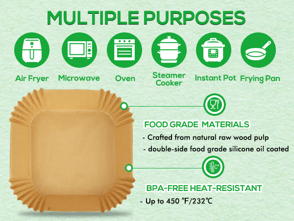 square air fryer liners