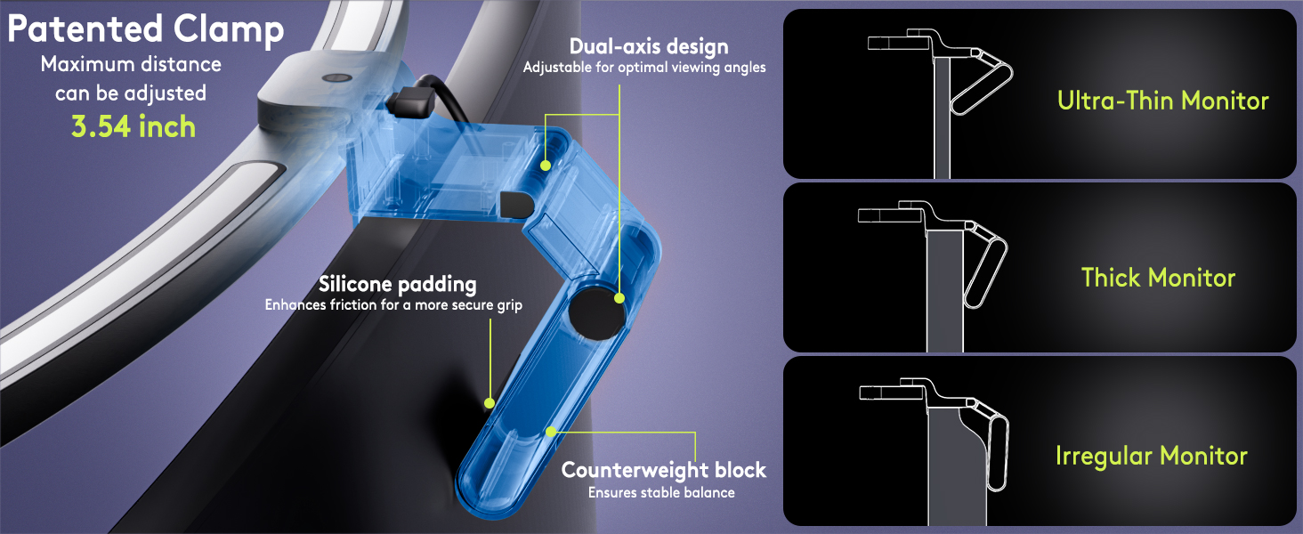 curved monitor light