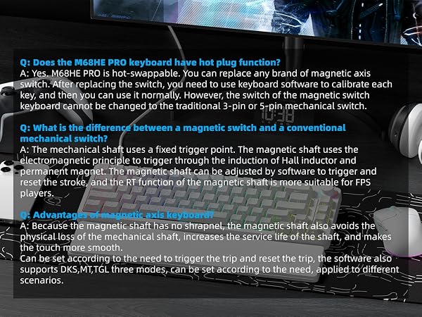60% Percent Keyboard Rapid Trigger Gaming Keyboard RGB Hall Effect Topographic Keyboard