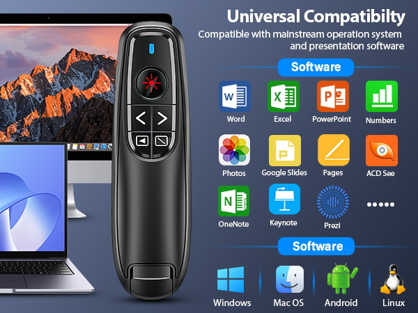 wireless presenter remote clicker