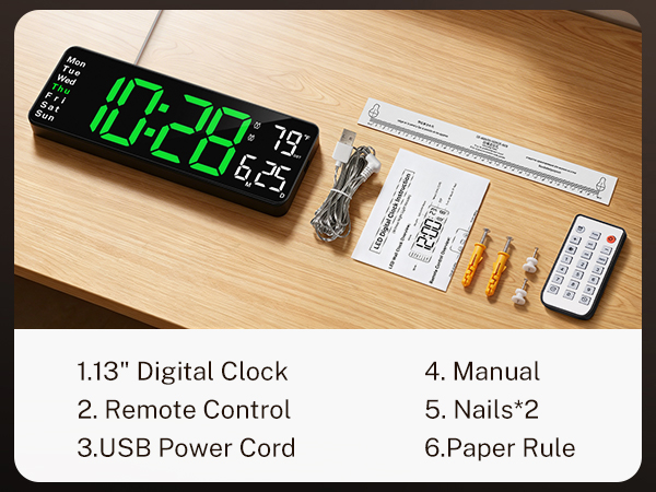 led wall clock