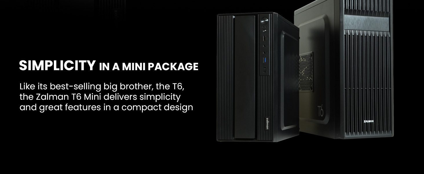 Zalman T6 Mini Micro-ATX M-ATX Compact PC Case