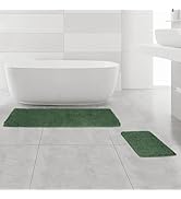 Yeaban Bathroom Rugs Sets 2 Piece – Thick Chenille Bath Mats | Absorbent and Washable Bath Rug No...