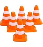 Toddmomy Mini Traffic Cones 14pcs Tiny Road Cones Miniature Traffic Safety Cones Small Constructi...