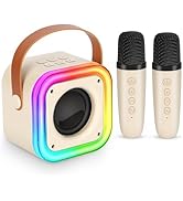 Mini Karaoke Machine for Kids, Girl Toys Gifts, Kids Karaoke Wireless Microphone for 4,5,6,7,8,9,...
