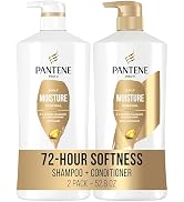 Pantene Shampoo &amp; Conditioner Set, Daily Moisture Renewal with Pro-V Nutrients for Dry, Color-Tre...