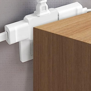 3 Way Flat Wall Plug, AC Flat Wall Outlet Extender Flat Plug Adapter Outlet, Fold-Able Wall Adapter