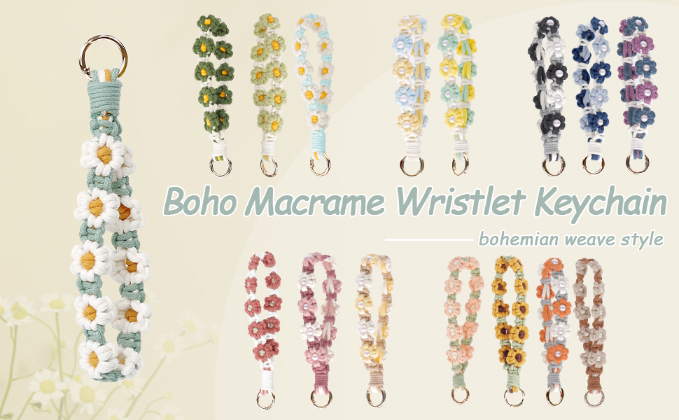 Boho Macrame Keychain