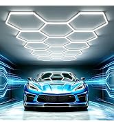 Bevenus Hexagon Garage Lights, 399W 6500K Super Bright LED Ceiling Light, Easy Install DIY Honeyc...