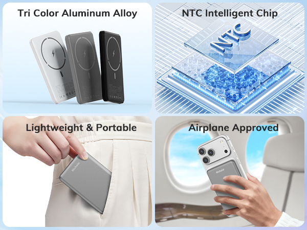 portable wireless magnetic power bank