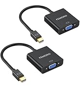 FEMORO Mini DisplayPort to VGA Adapter 2 Pack, Mini Display Port DP to VGA Cable Converter Male t...