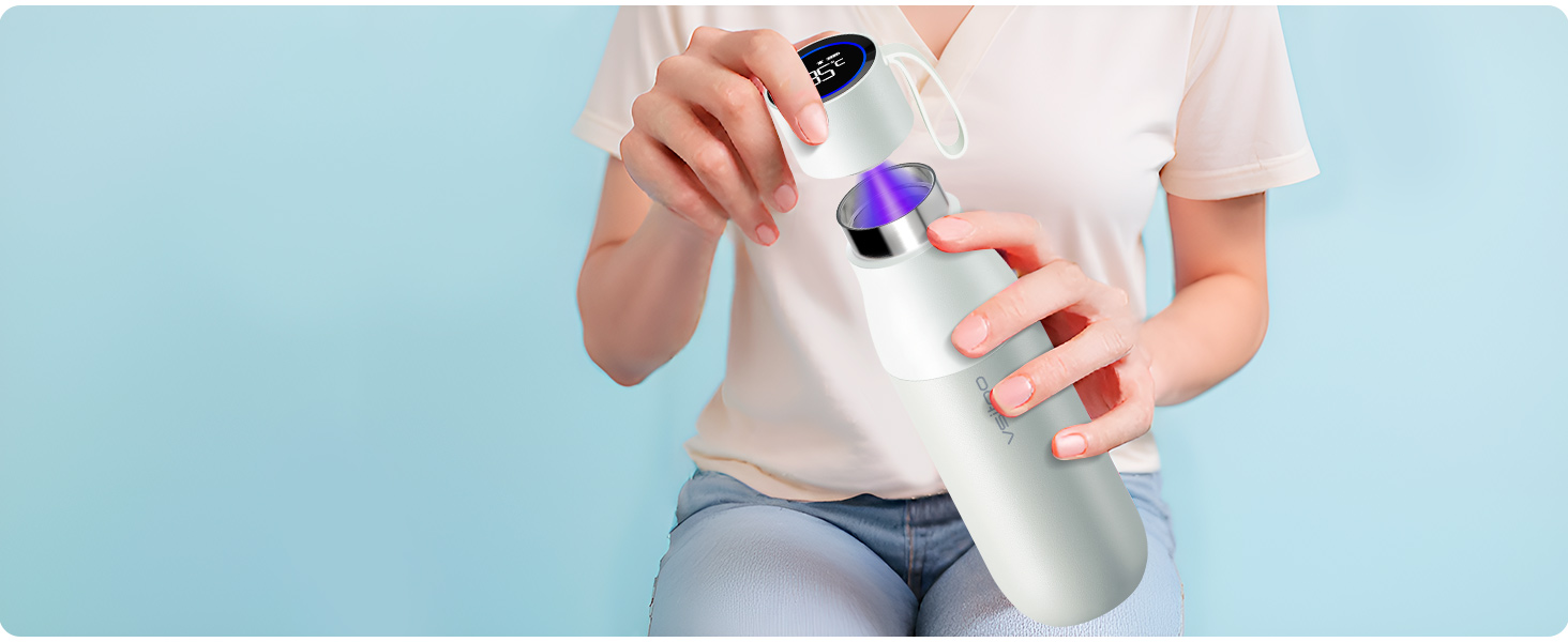 Self-Cleaning Smart Water Bottle