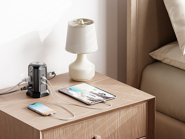 desk organization charging station