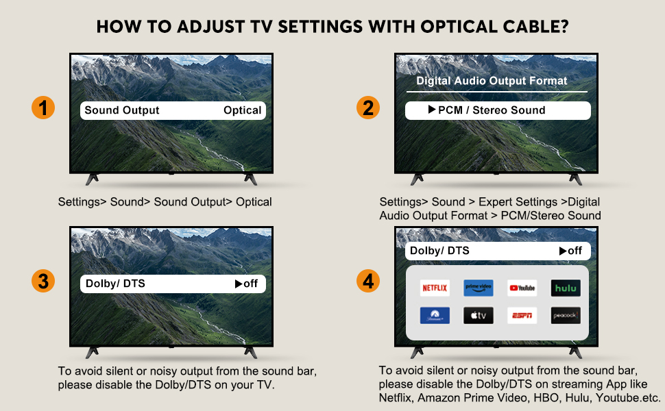 optical input setting